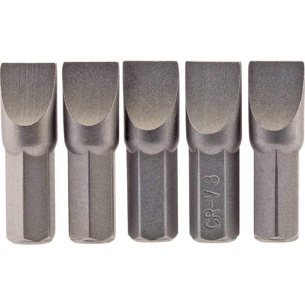 Photos - Bits / Sockets Draper Slotted Screwdriver Bit 8mm 25mm Pack of 5 64013 