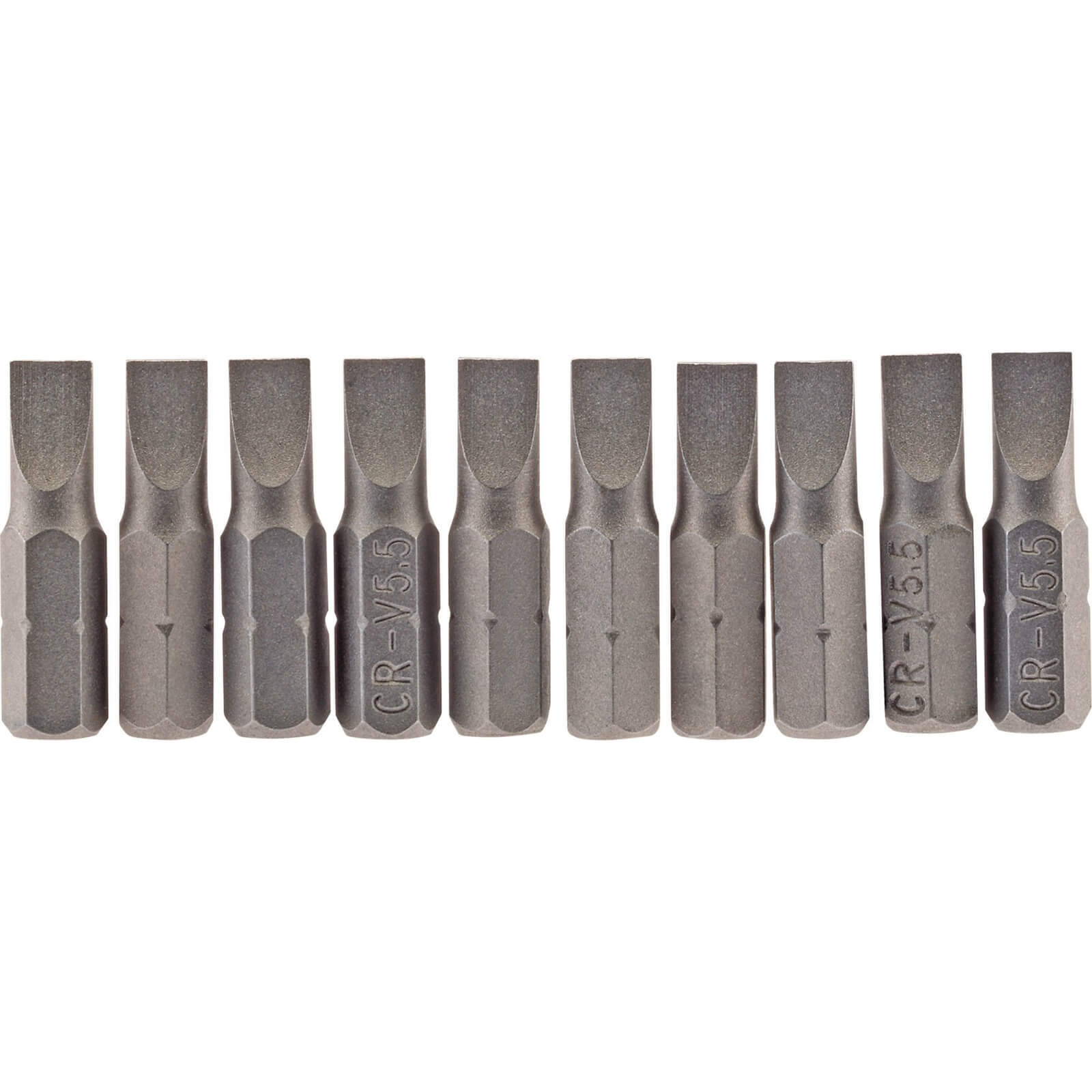 Image of Draper Slotted Screwdriver Bit 5.5mm 25mm Pack of 10