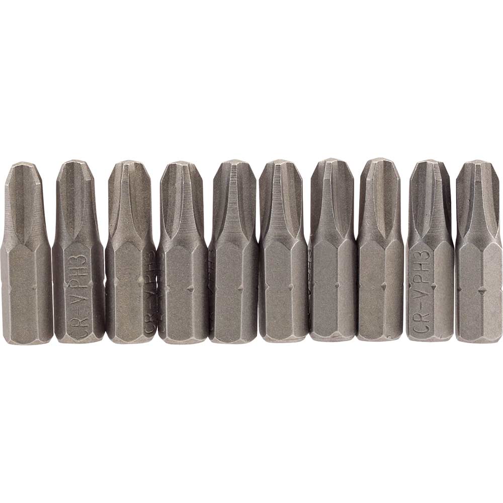 Image of Draper Phillips Screwdriver Bit PH3 25mm Pack of 10