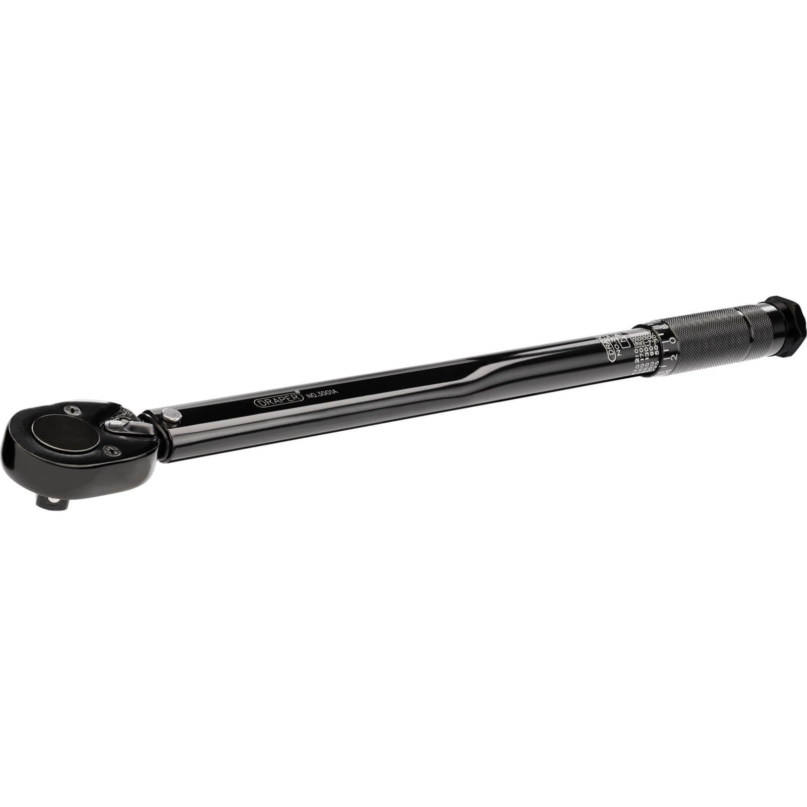 Image of Draper 3001A/BK 1/2" Square Drive Ratchet Torque Wrench 1/2" 30Nm - 210Nm
