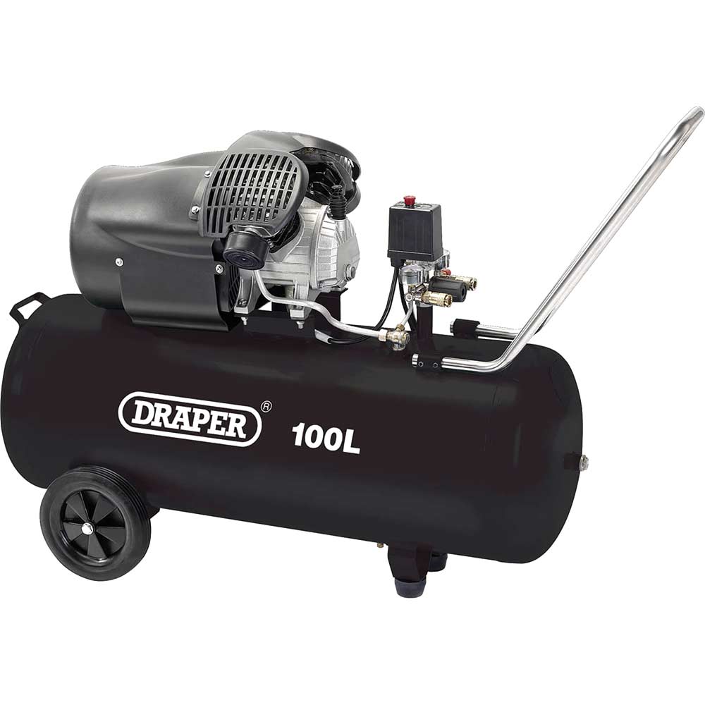 Image of Draper DA100/412TV Air Compressor 100 Litre 240v