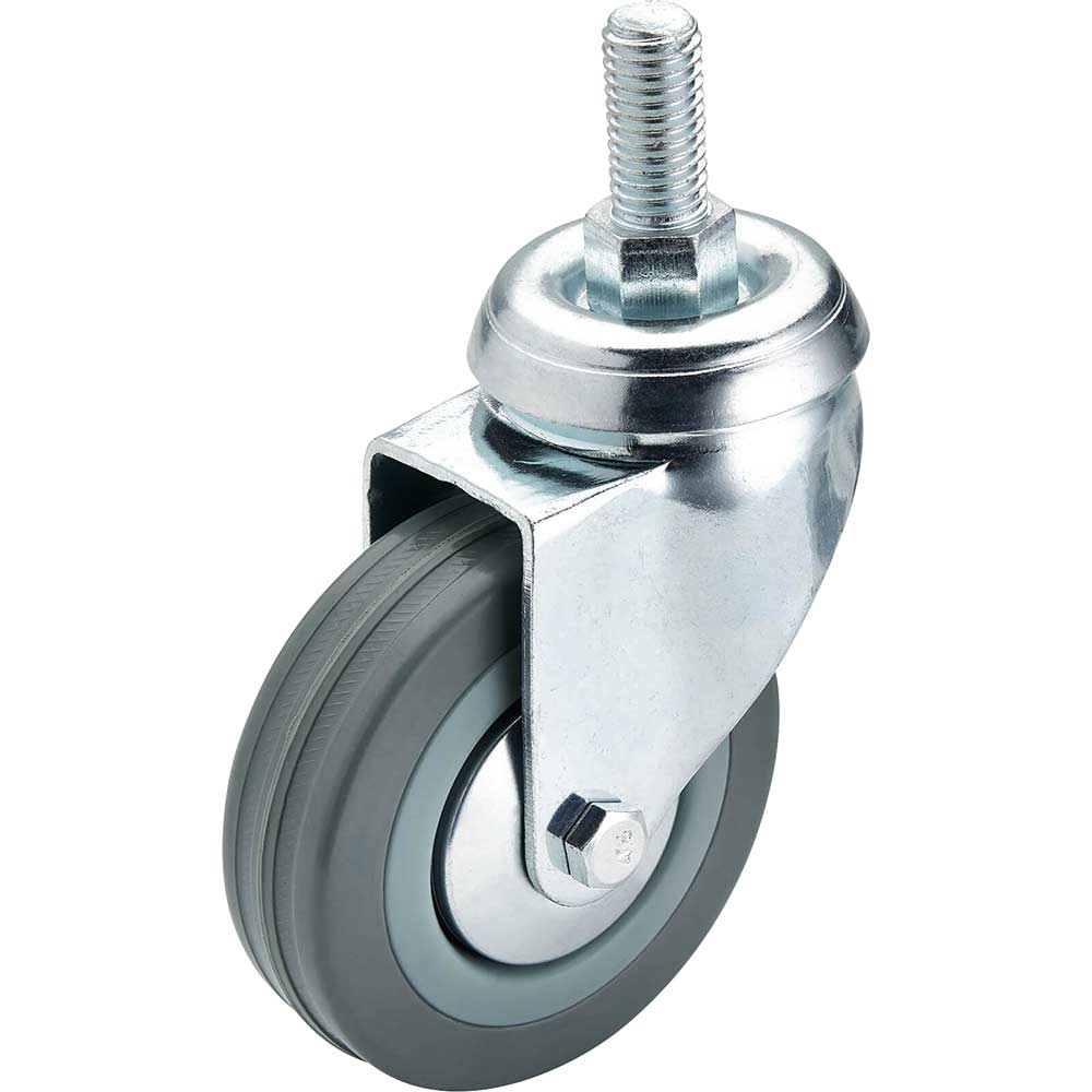 Image of Draper Swivel Bolt Fixing Rubber Castor 75mm