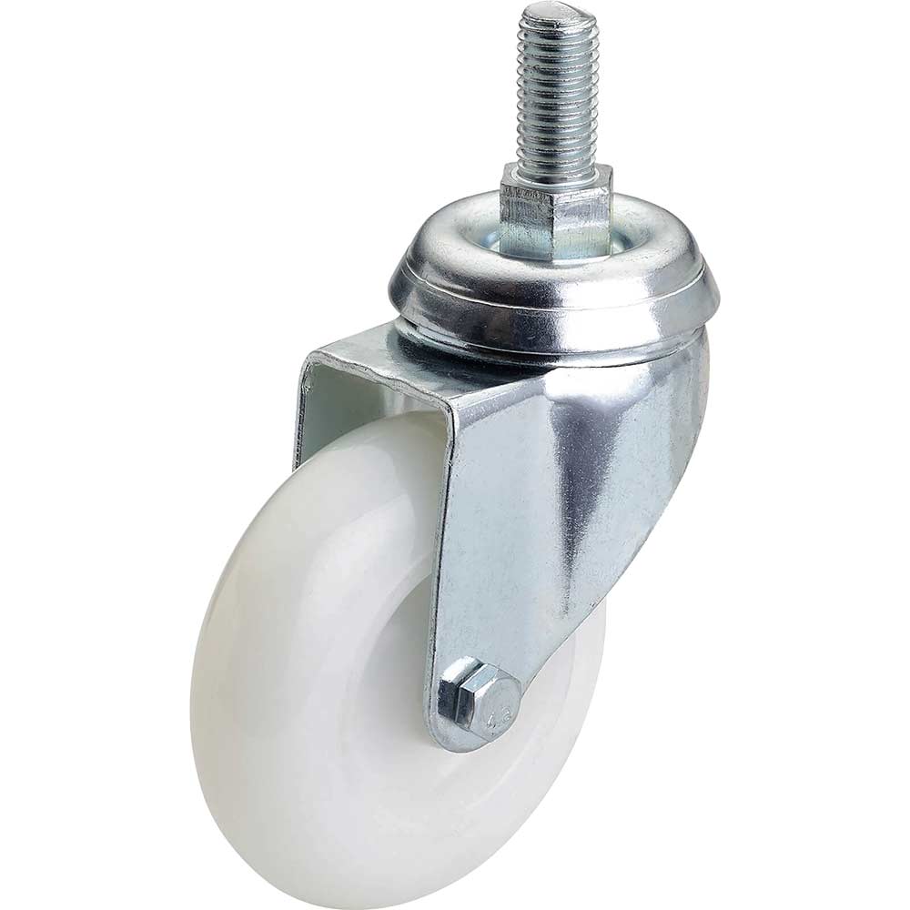 Draper Swivel Bolt Fixing Nylon Wheeled Castor 75mm
