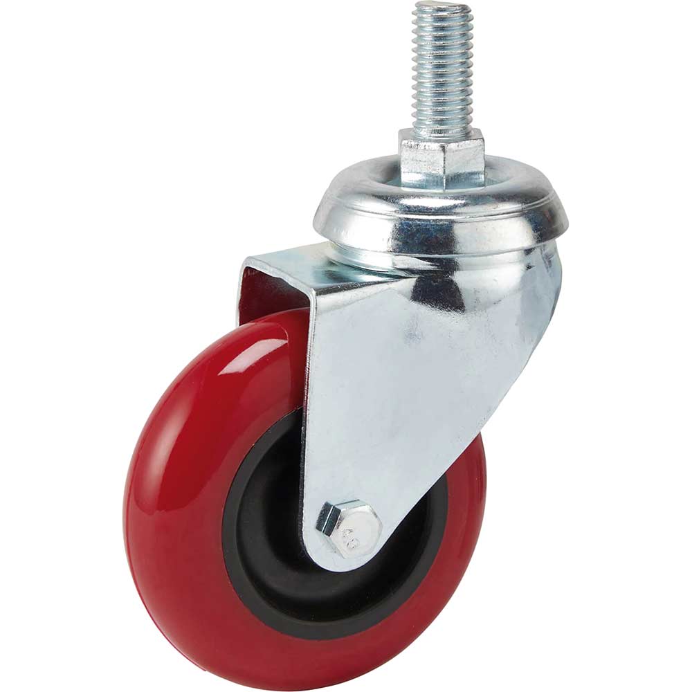 Draper Swivel Bolt Fixing Polyurethane Wheeled Castor 75mm