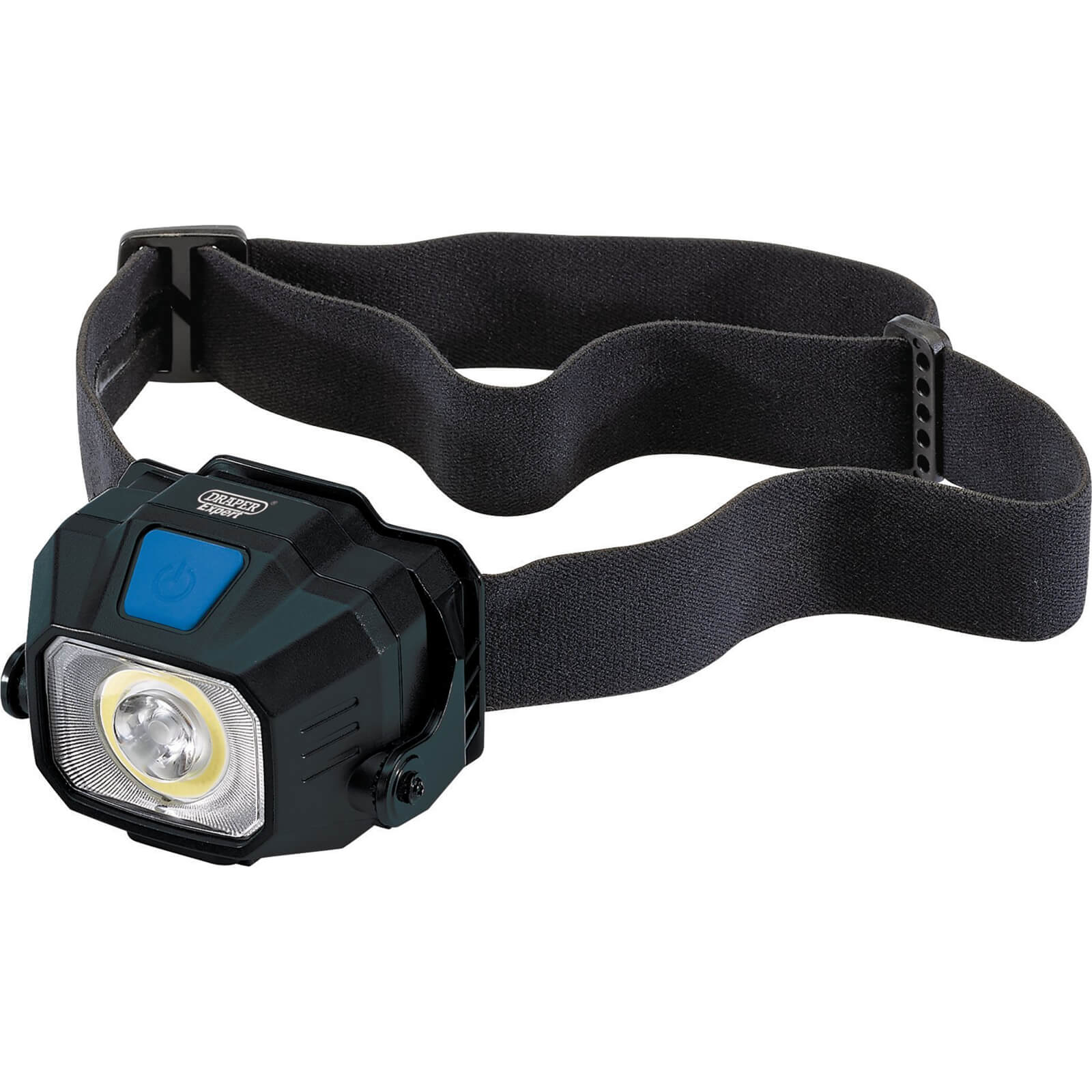 Image of Draper COB SMD LED Wireless/USB Rechargeable Head Torch Black