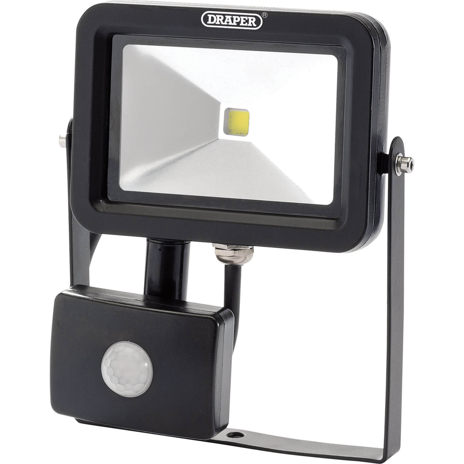 Image of Draper COB LED Slimeline Wall Mounted Floodlight With PIR 10 Watts