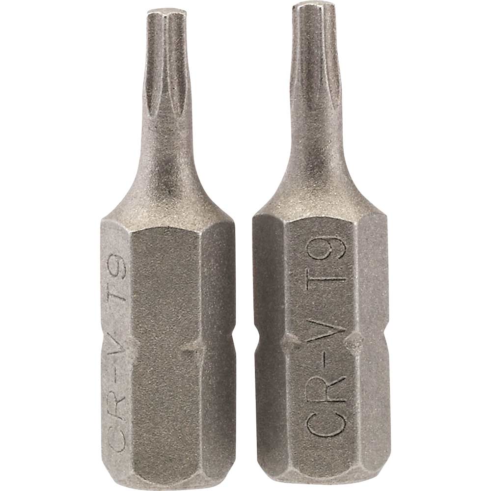 Image of Draper Torx Screwdriver Bits T9 25mm Pack of 2