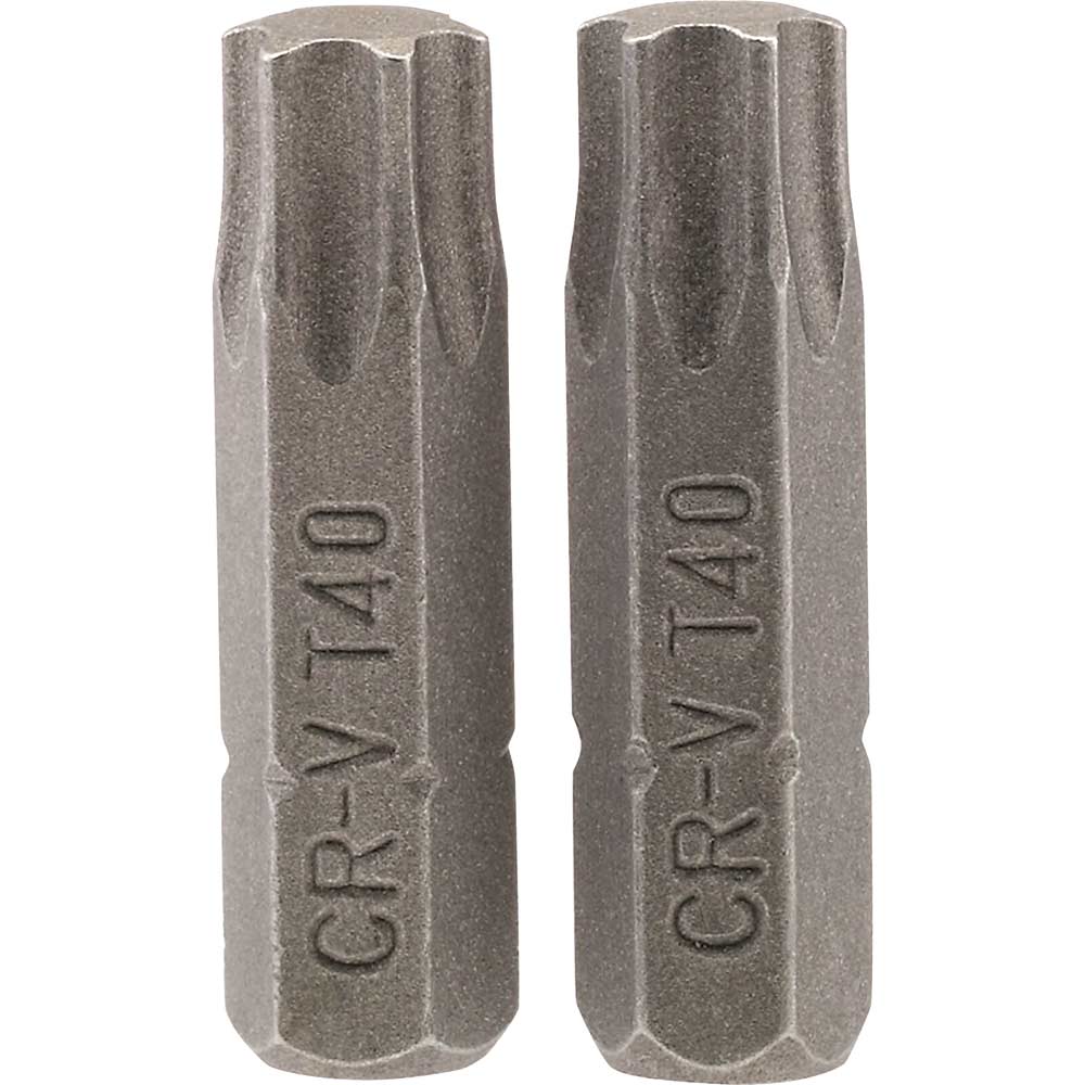 Image of Draper Torx Screwdriver Bits T40 25mm Pack of 2