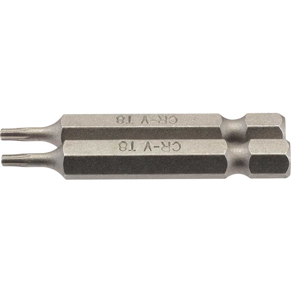 Draper Torx Screwdriver Bits T8 50mm Pack of 2