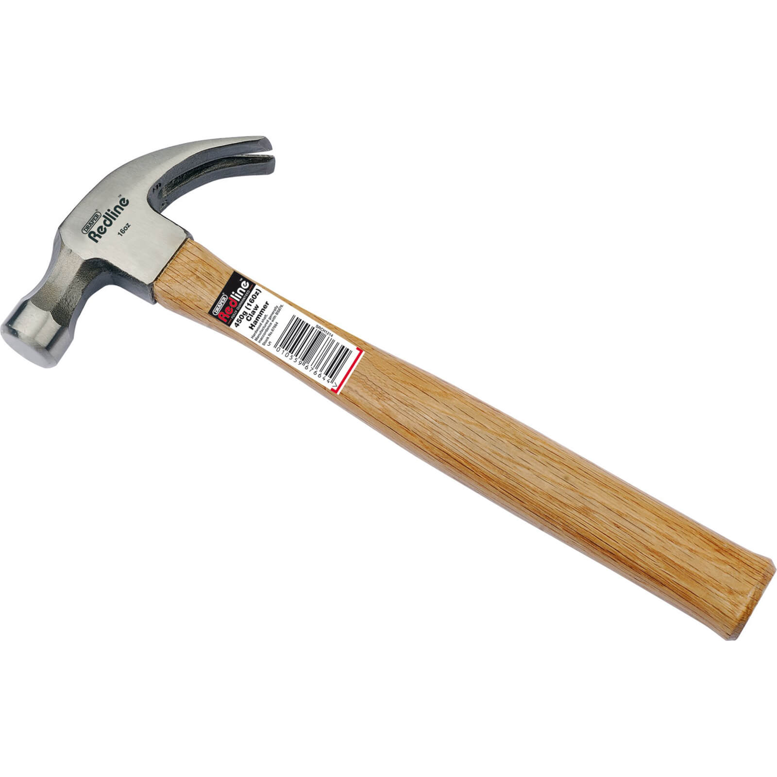 Image of Draper Hardwood Shaft Claw Hammer 450g