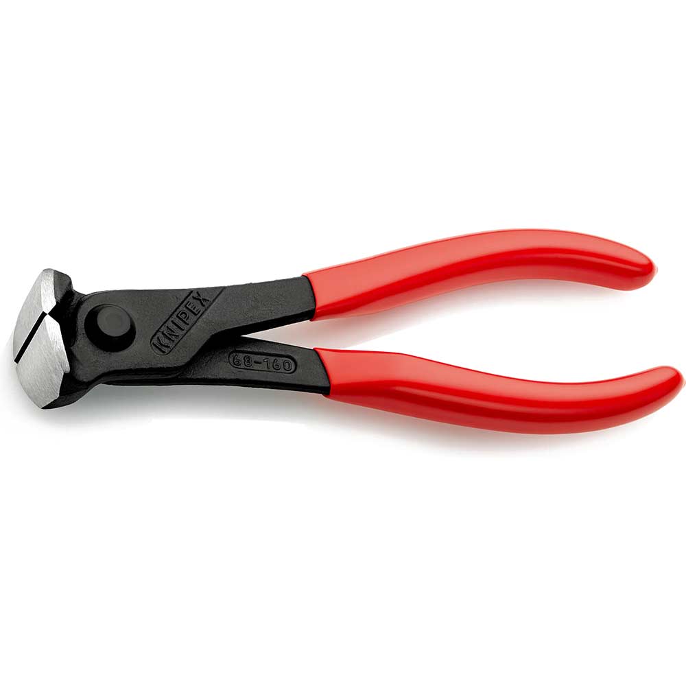 Image of Knipex 68 01 Steel Rebar Fixers Concrete End Cutting Pliers 160mm