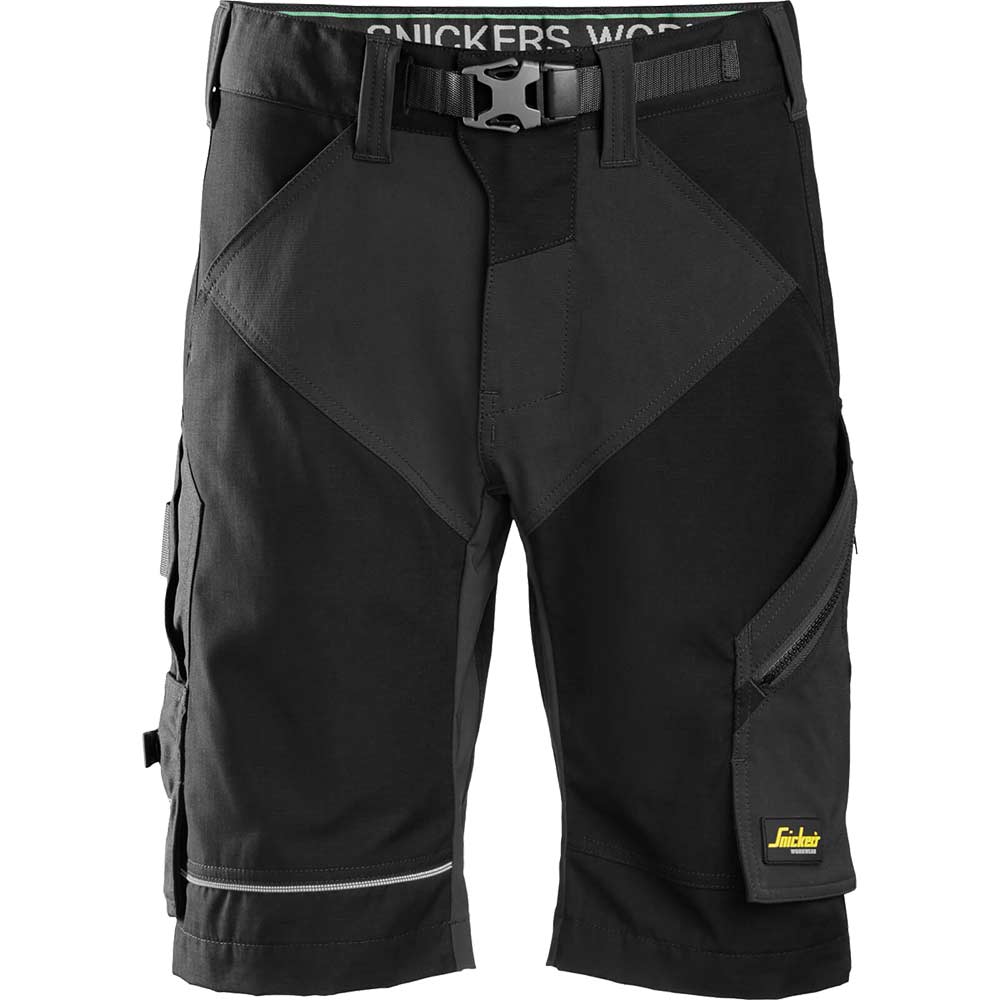 Snickers 6914 Mens FlexiWork Comfort Shorts Black 50