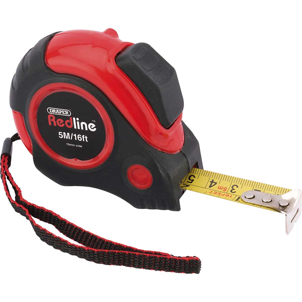 Image of Draper Redline Measuring Tape Imperial & Metric 16ft / 5m 19mm