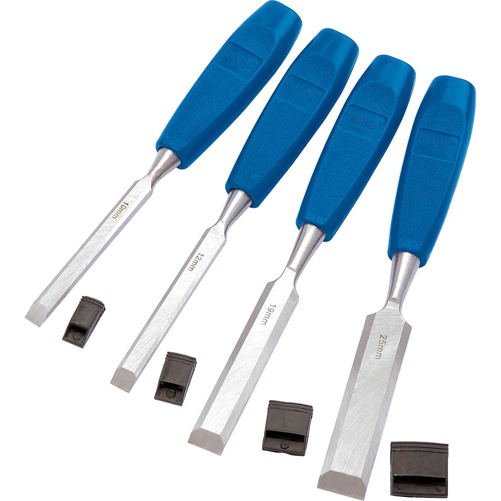 Image of Draper 4 Piece Bevel Edge Wood Chisel Set