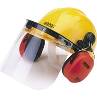 Draper Hard Hat Safety Helmet Visor and Ear Defenders