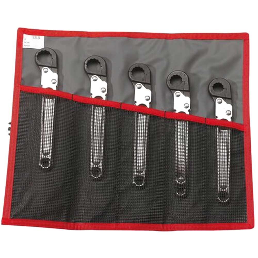 Facom 70A.JE5T 5 Piece Flare Nut Spanner Set in Tool Roll