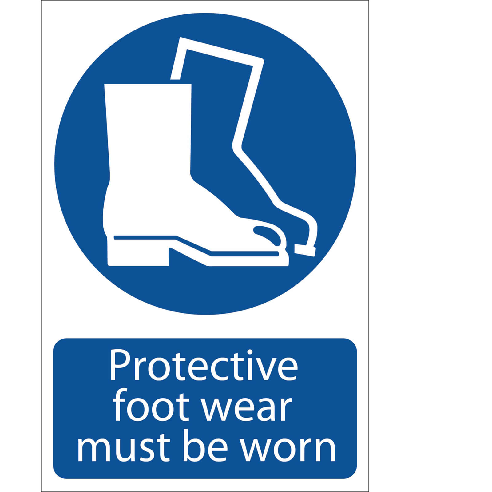 Image of Draper Protective Footwear Must Be Worn Sign 200mm 300mm Standard