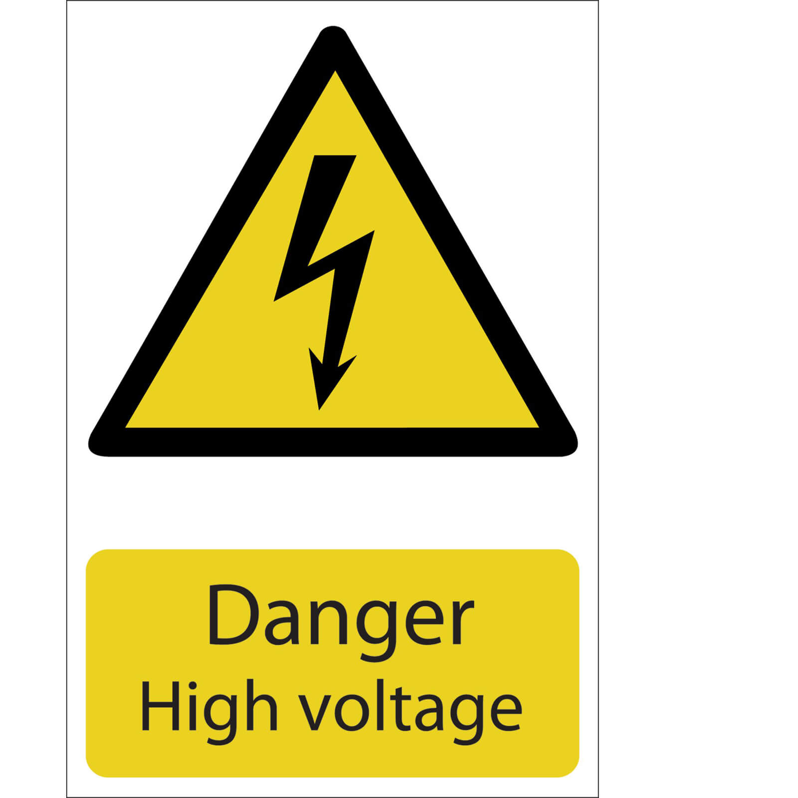 Image of Draper Danger High Voltage Sign 200mm 300mm Standard