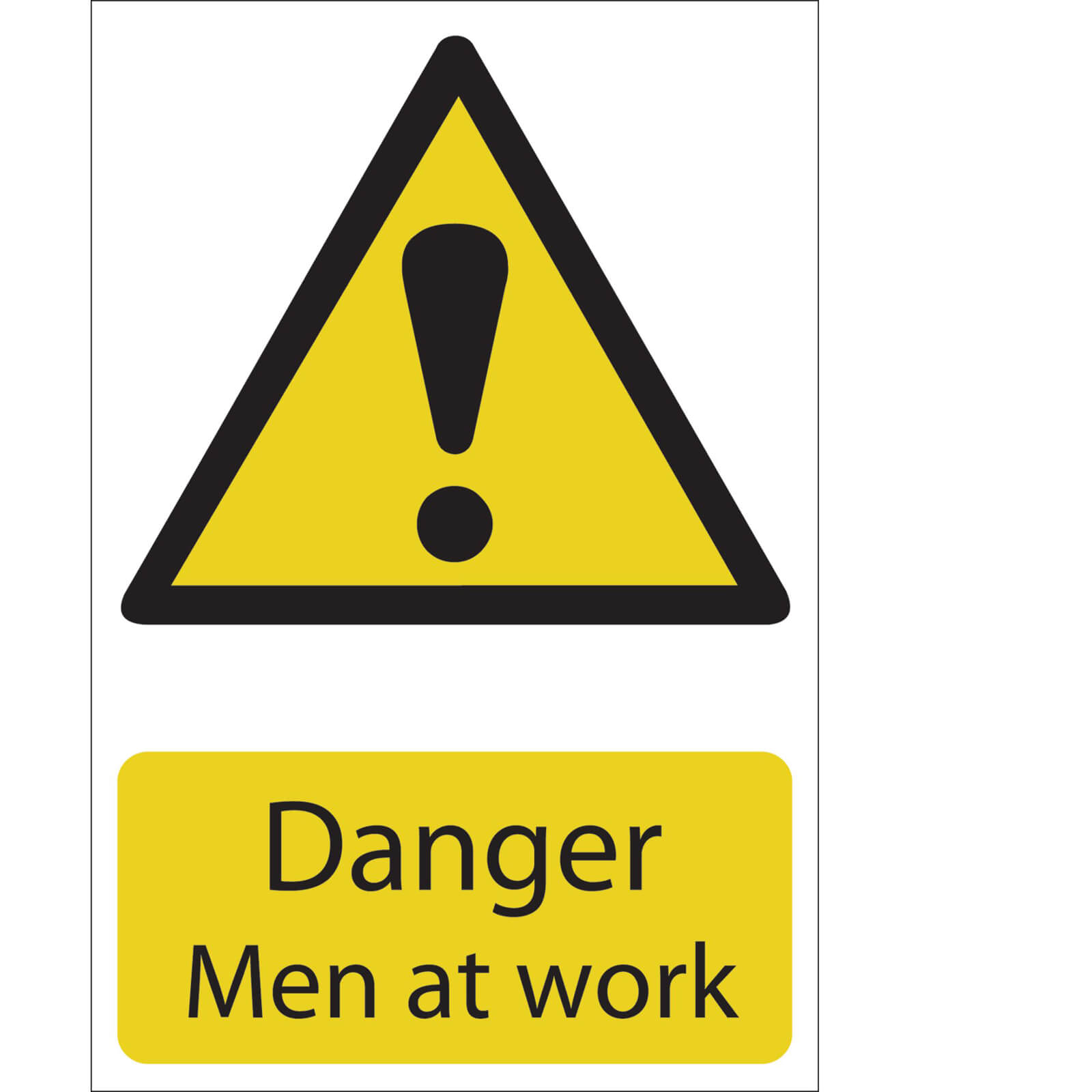 Image of Draper Danger Men At Work Sign 200mm 300mm Standard