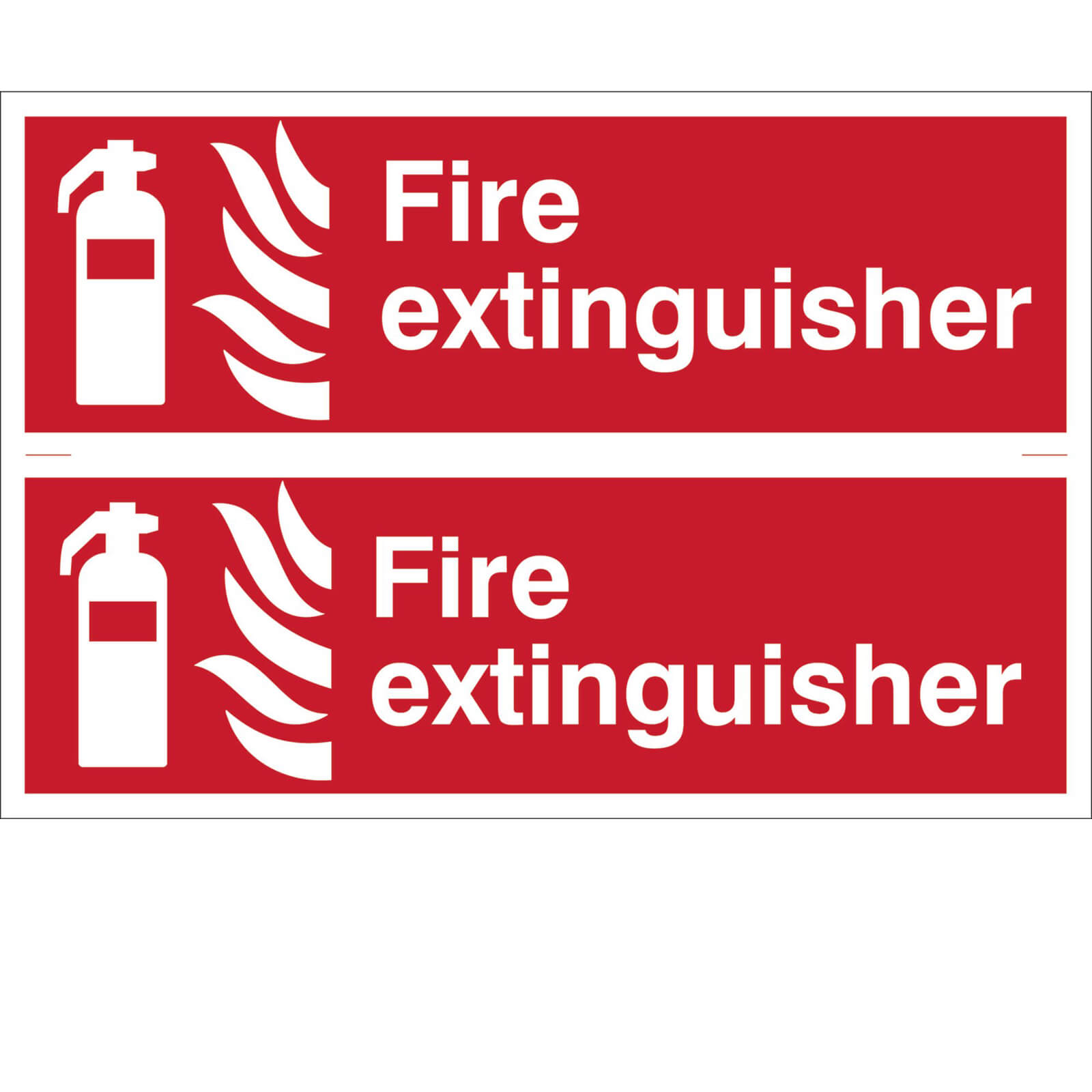 Image of Draper Fire Extinguisher Sign Pack of 2 300mm 100mm Standard