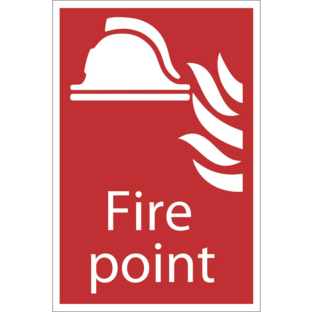 Image of Draper Fire Point Sign 200mm 300mm Standard