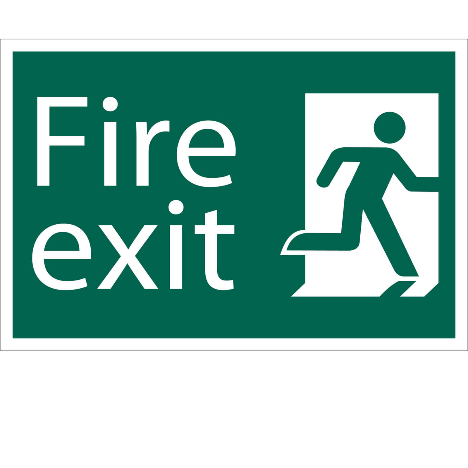 Image of Draper Fire Exit Sign 200mm 300mm Standard