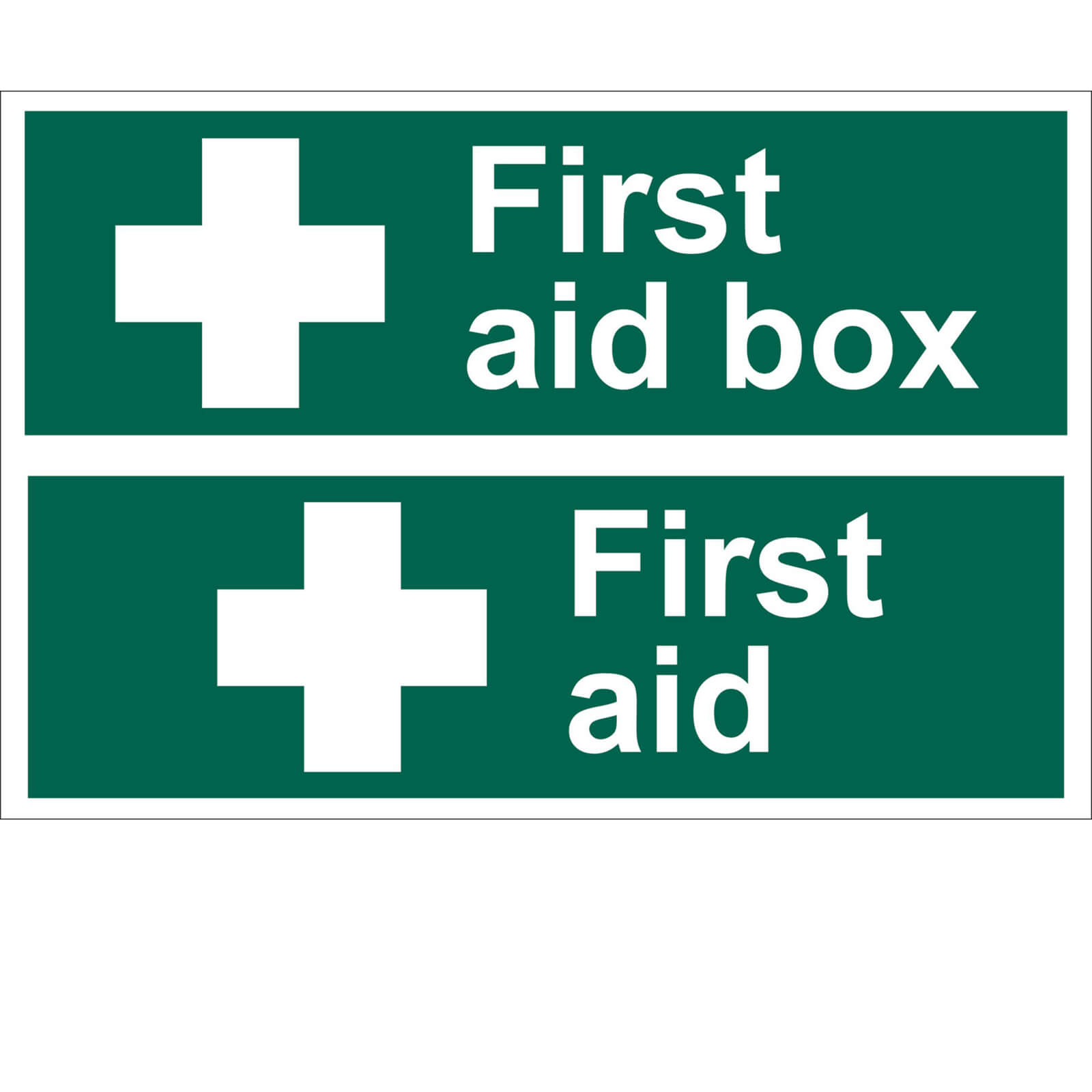 Image of Draper First Aid Box Sign 300mm 200mm Standard