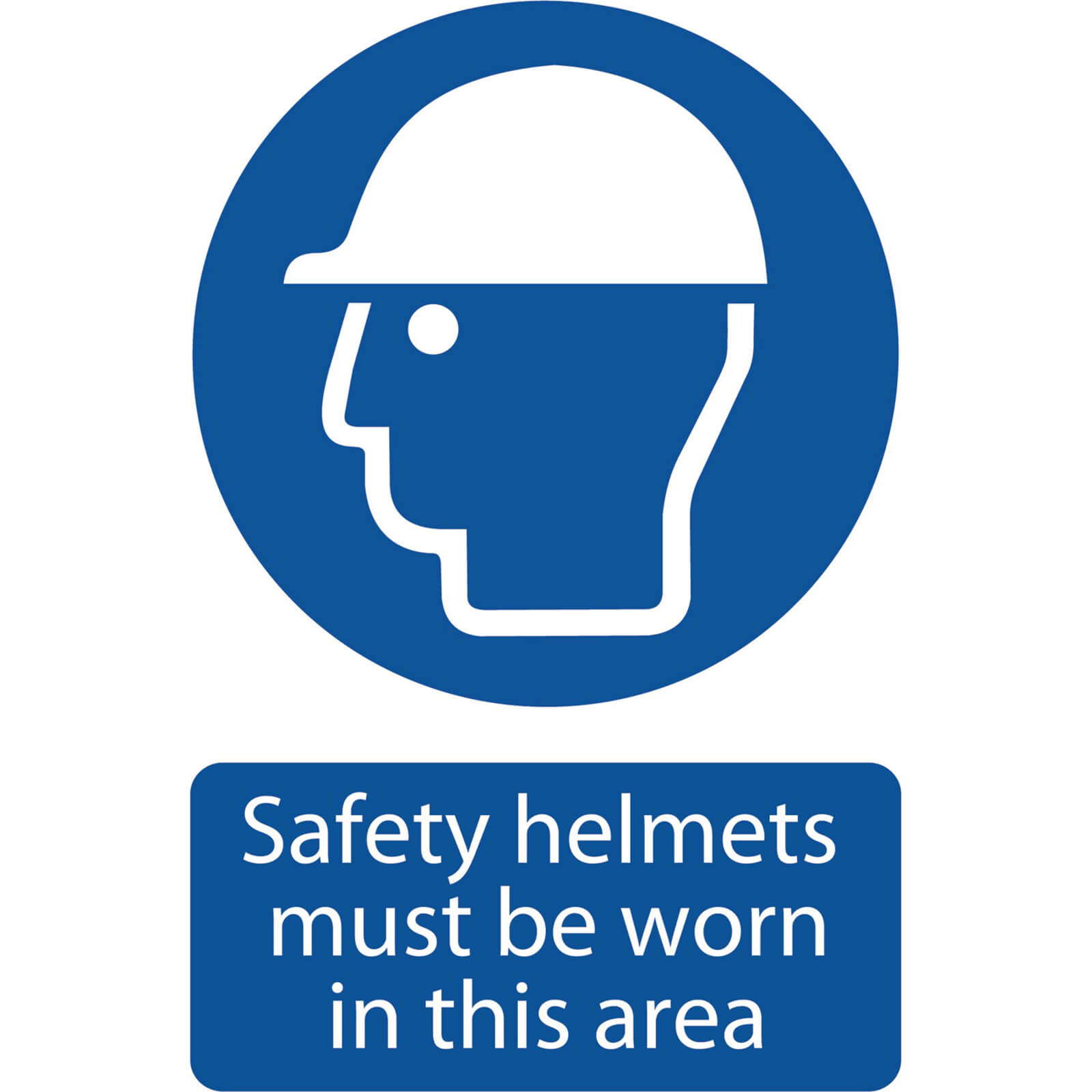 Image of Draper Safety Helmets Must Be Worn In This Area Sign 400mm 600mm Standard