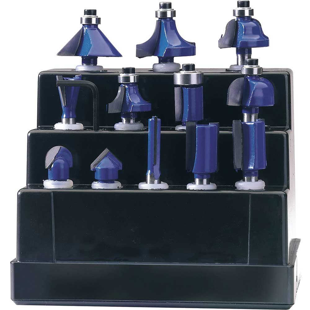 Image of Draper 12 Piece 1/4" Router Bit Set