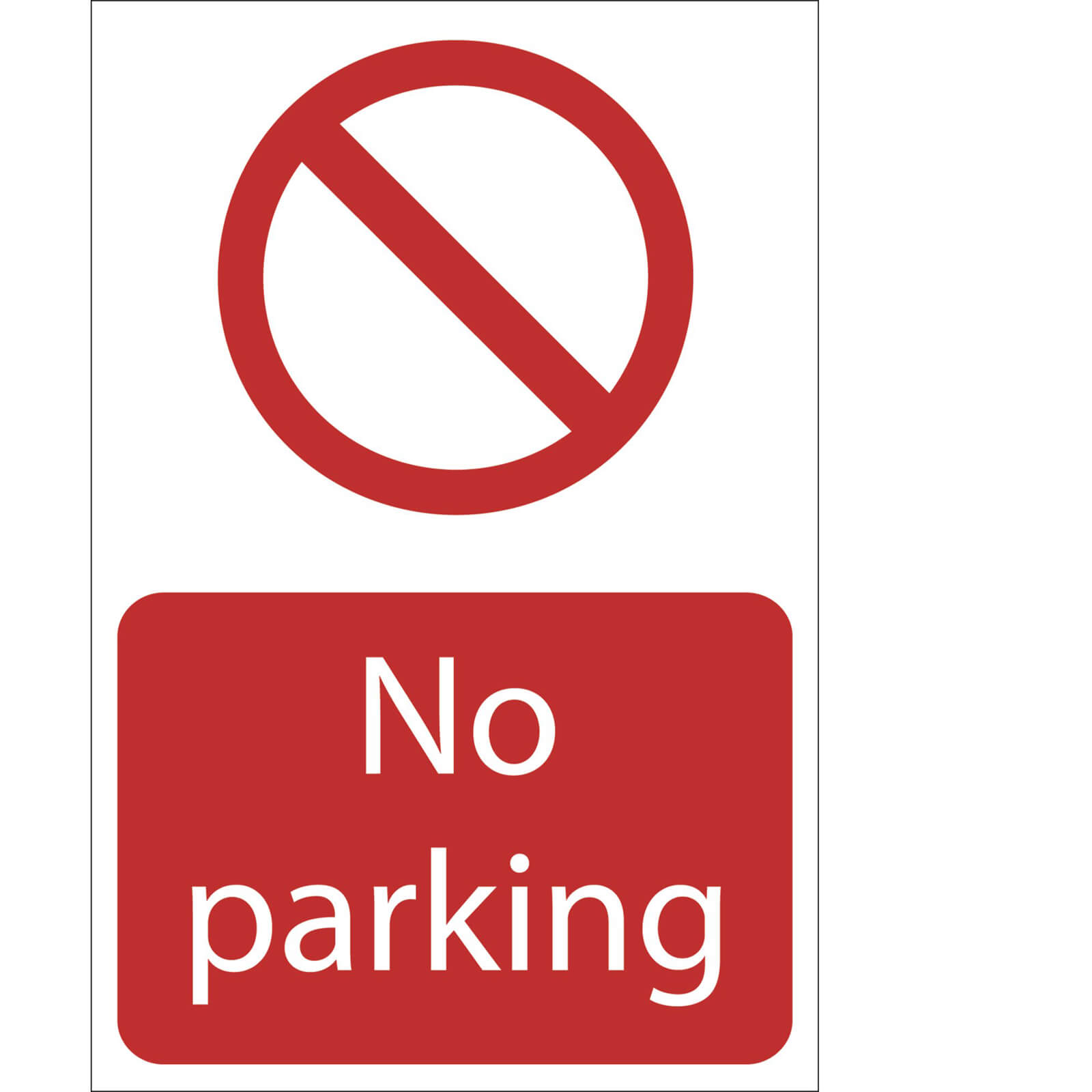 Image of Draper No Parking Sign 400mm 600mm Standard