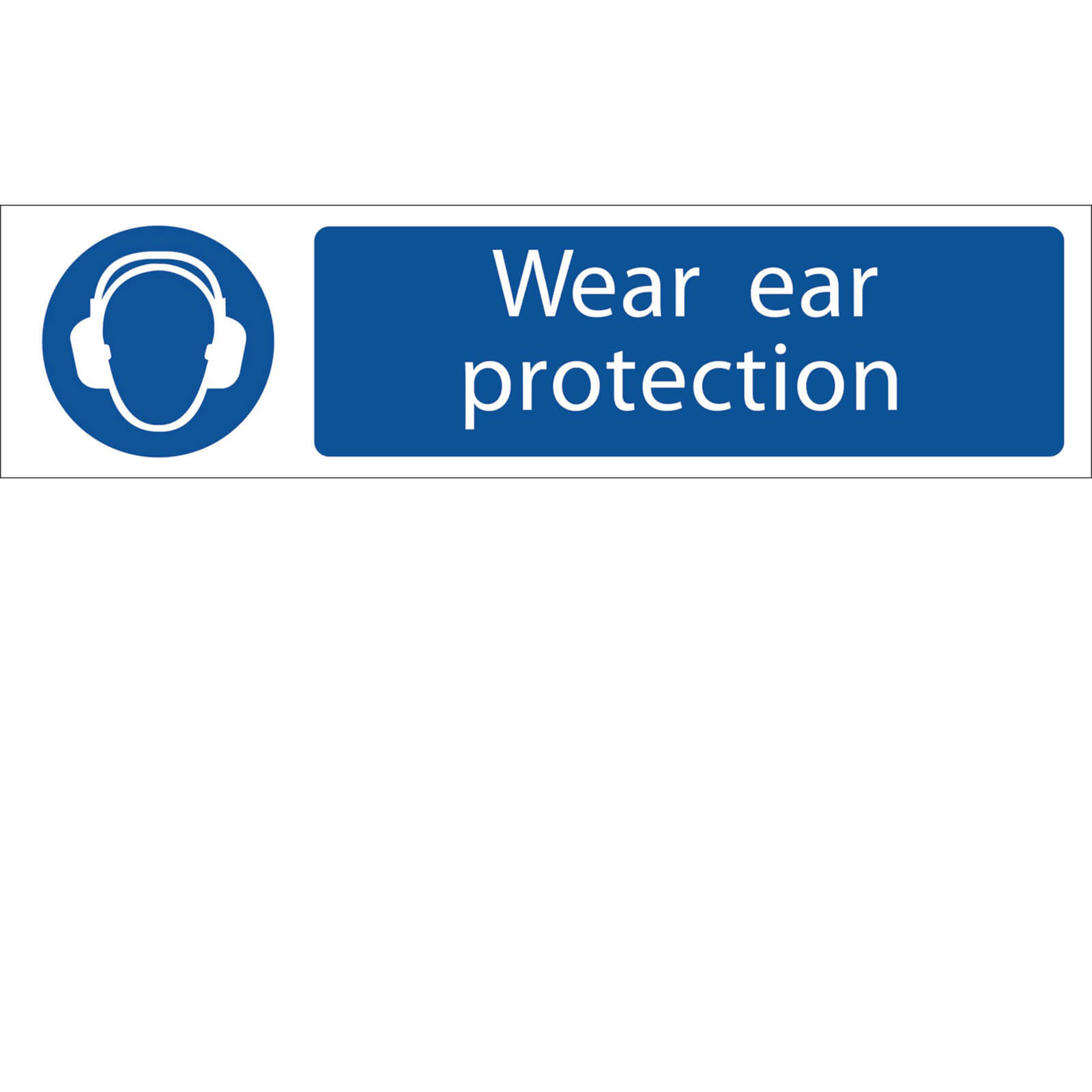 Image of Draper Wear Ear Protection Sign 200mm 50mm Standard