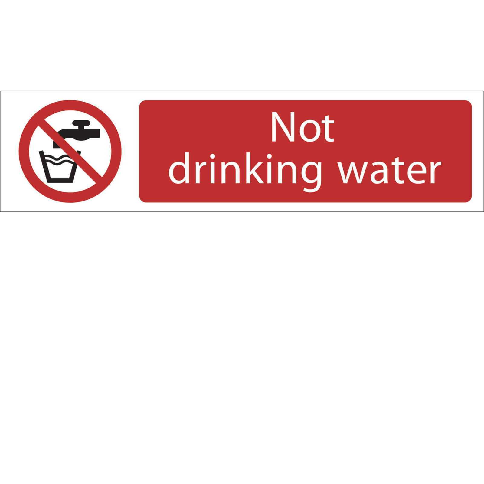 Image of Draper Not Drinking Water Sign 200mm 50mm Standard