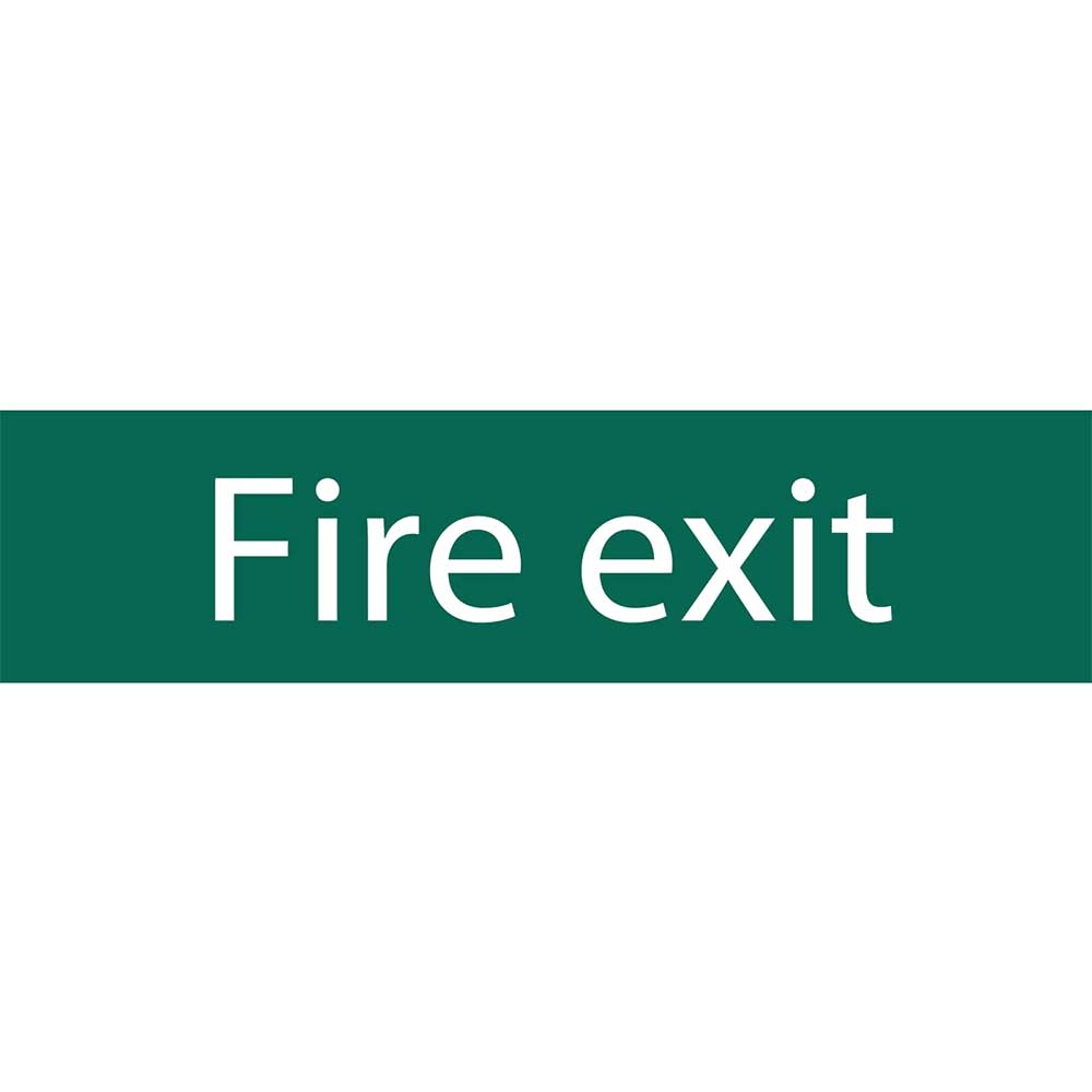 Draper Fire Exit Sign 200mm 50mm Standard