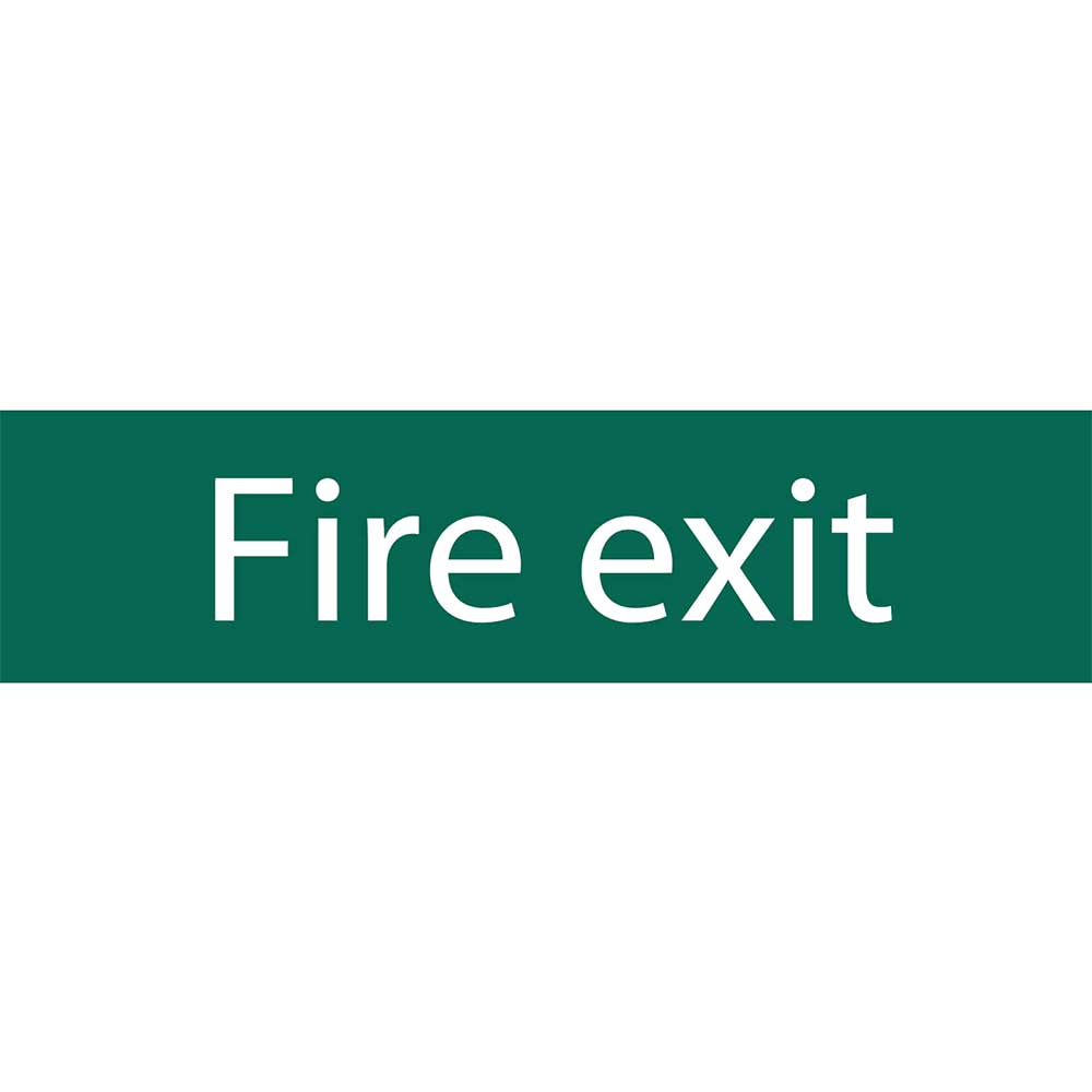 Image of Draper Fire Exit Sign 200mm 50mm Standard