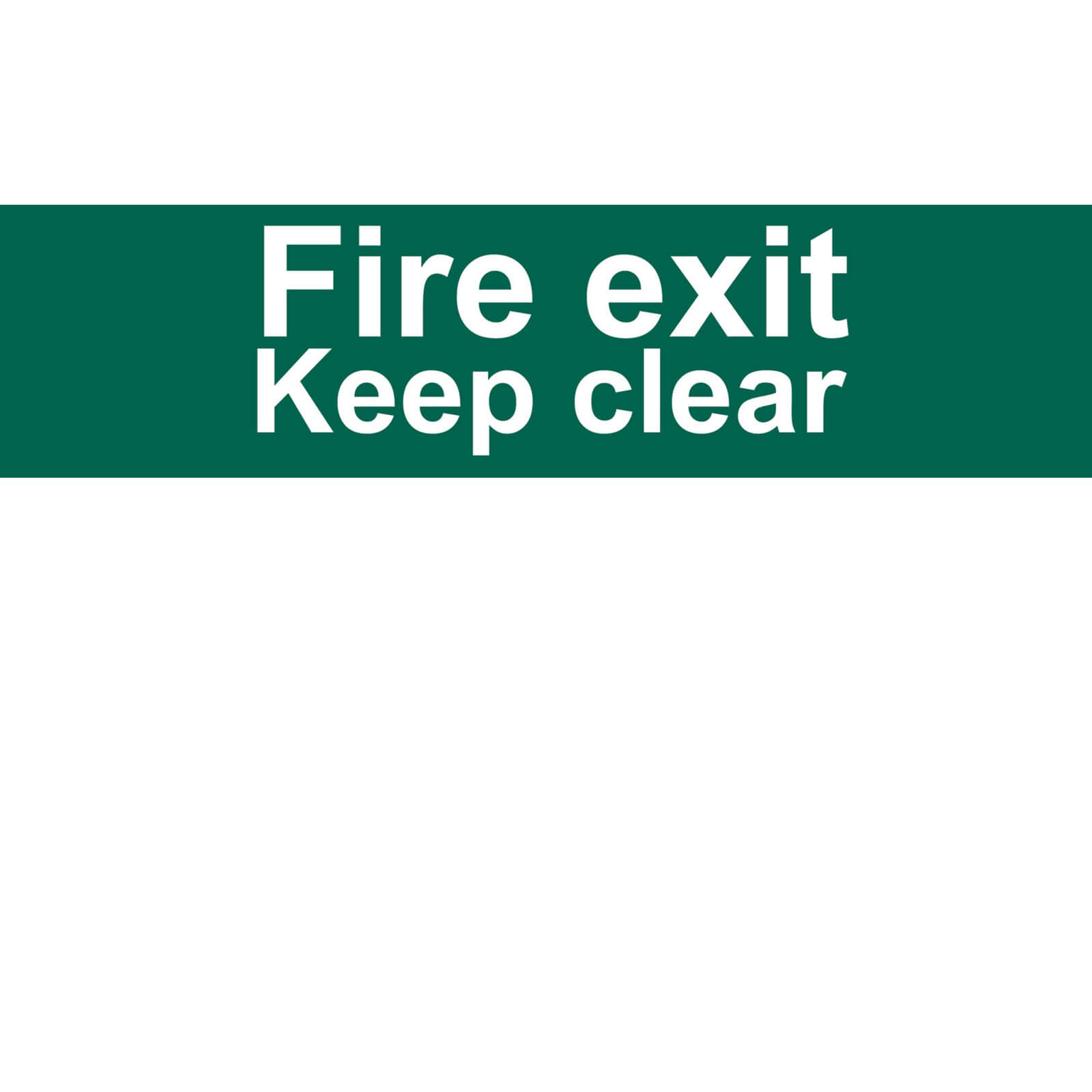 Image of Draper Fire Exit Keep Clear Sign 200mm 50mm Standard
