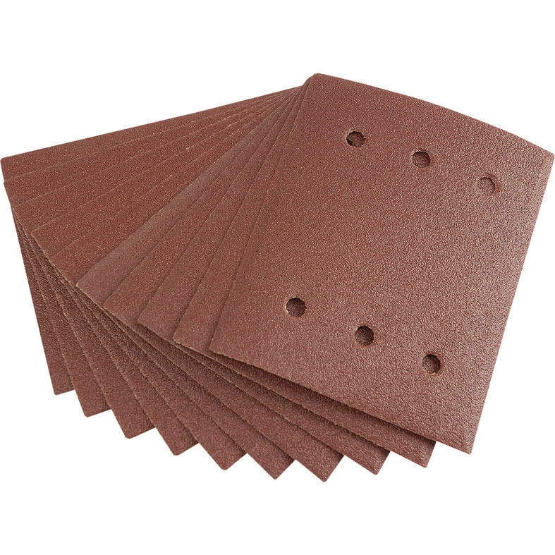 Image of Draper Punched 1/4 Sanding Sheets 115mm x 145mm 80g Pack of 10