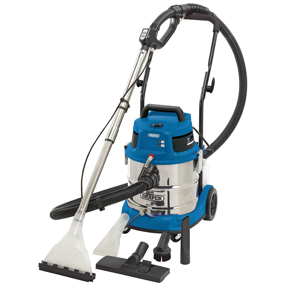 Draper SWD1500 Wet and Dry Shampoo Vacuum Cleaner 20L 240v