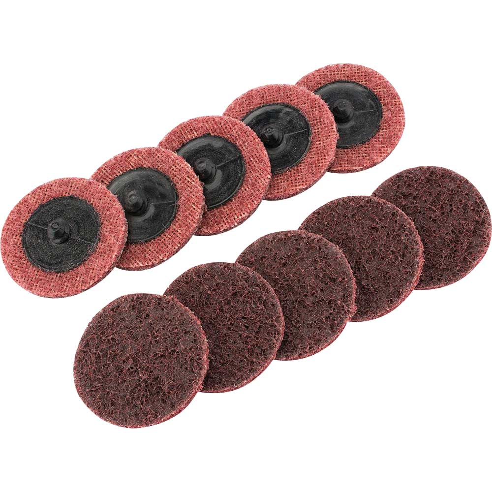 Image of Draper Polycarbide Abrasive Pad Disc 50mm 50mm Medium Pack of 10