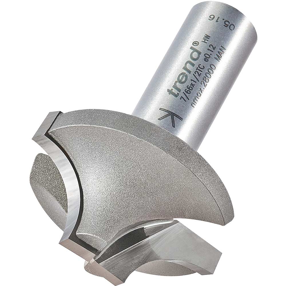 Image of Trend Ovolo Rounding Over Router Cutter 38mm 18mm 1/2"