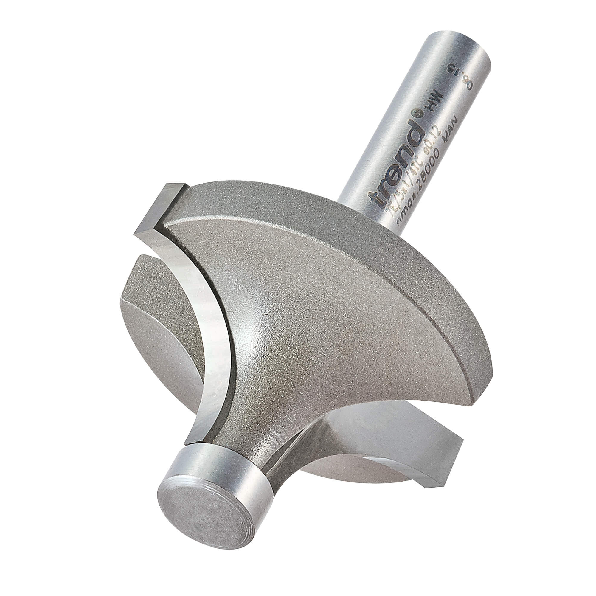 Image of Trend Pin Guided Round Over Router Cutter 34.4mm 19mm 1/4"