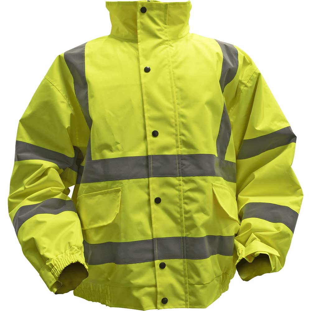 Sealey Quilted Lining Hi Vis Jacket Yellow XL