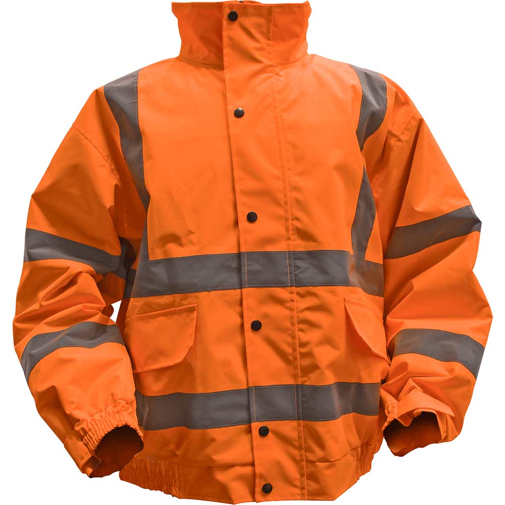 Sealey Quilted Lining Hi Vis Jacket Orange 2XL