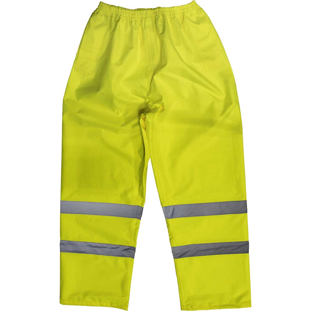 Sealey Hi Vis Waterproof Trousers Yellow L