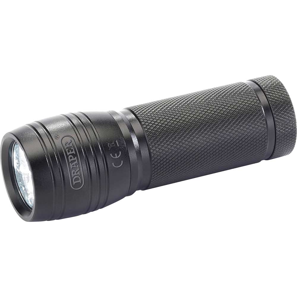 Draper LED Aluminium Torch Black