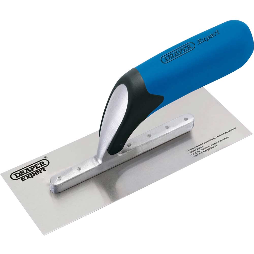 Draper Expert Soft Grip Carbon Steel Plastering Trowel 8"