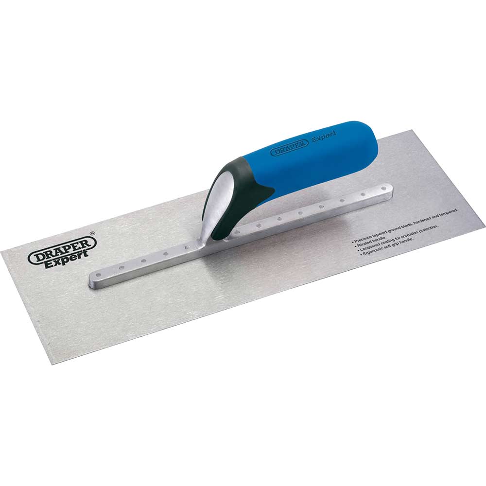 Image of Draper Expert Soft Grip Carbon Steel Plastering Trowel 14"