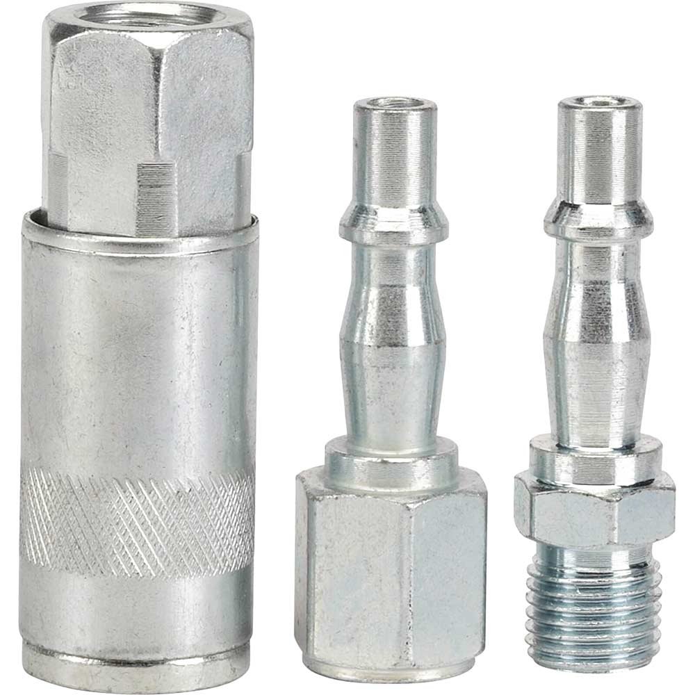 Image of Draper 3 Piece 1/4" BSP Air Line Coupling Adaptor Set