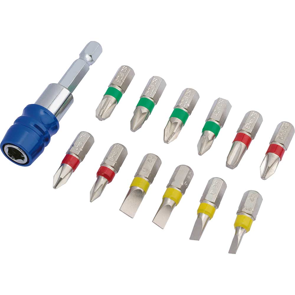 Draper 13 Piece Coloured Screwdriver Bit Set