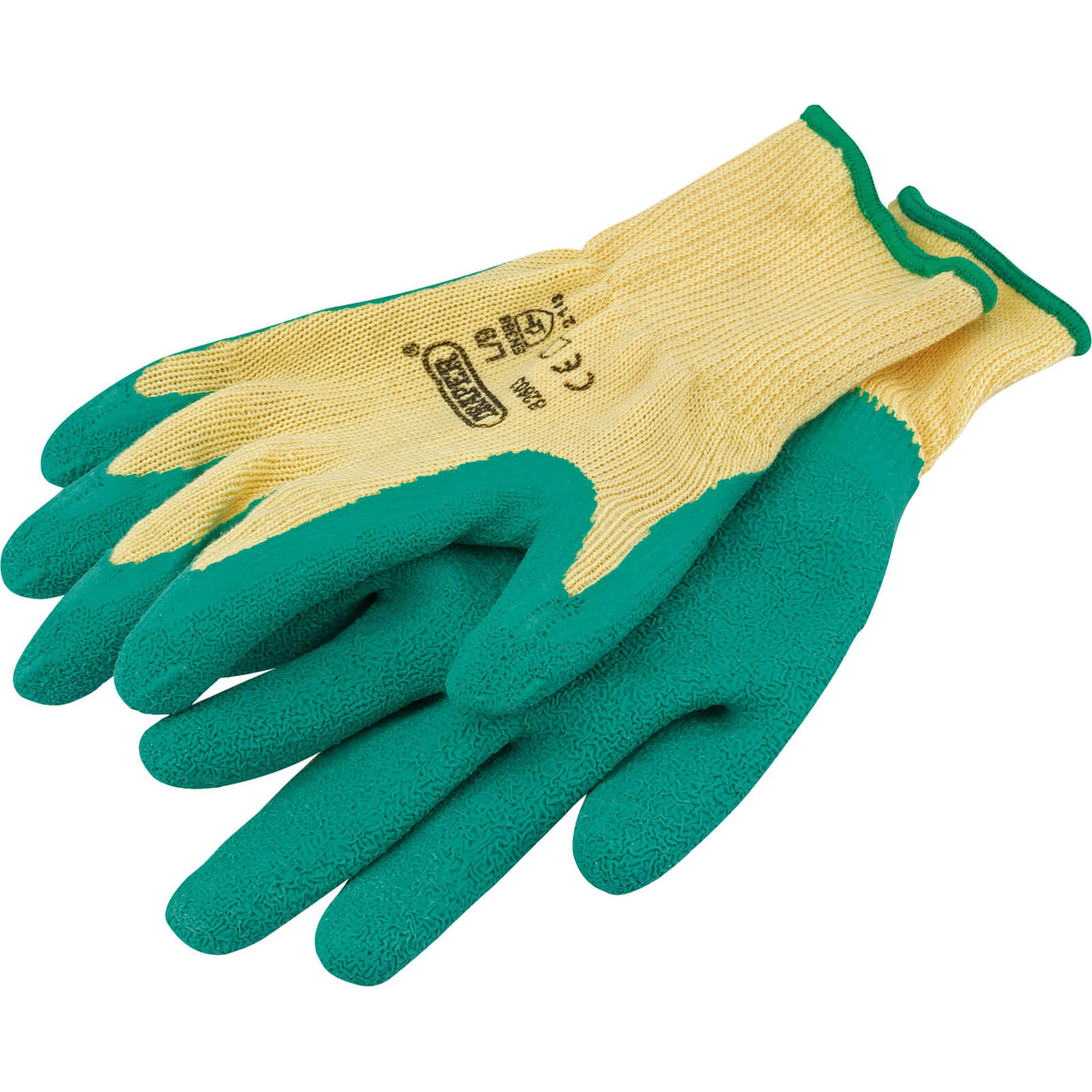 Image of Draper Heavy Duty Latex Coated Work Gloves Green M