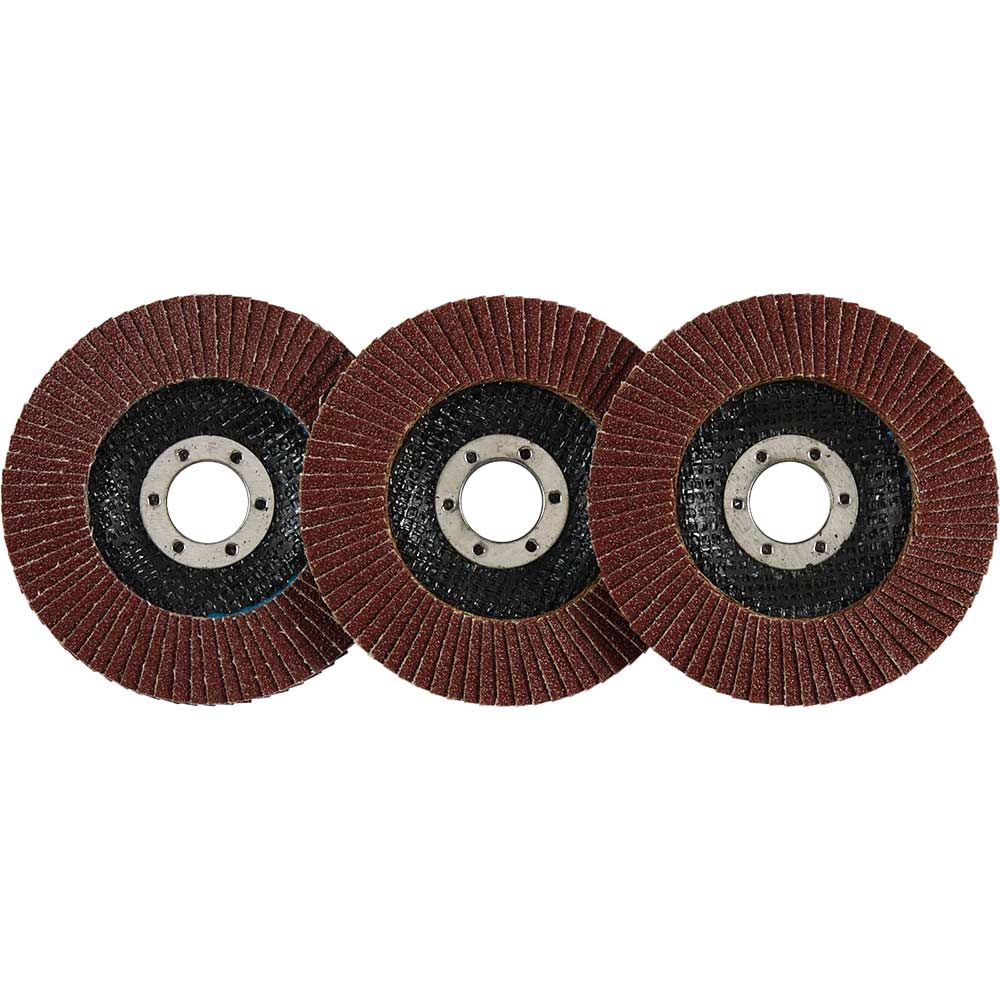 Image of Draper Aluminium Oxide Flap Discs 115mm 60g Pack of 10